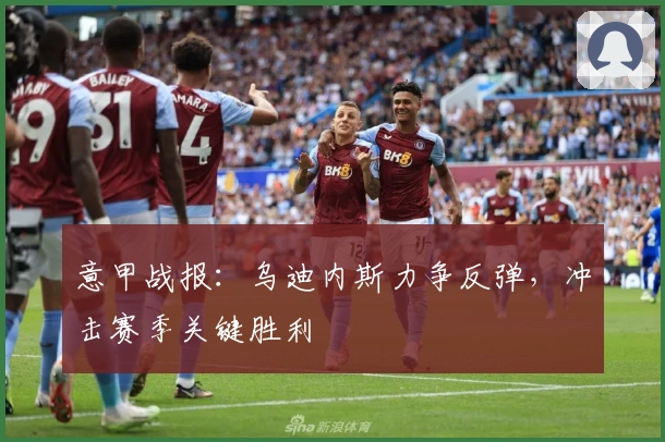 意甲战报：乌迪内斯力争反弹，冲击赛季关键胜利